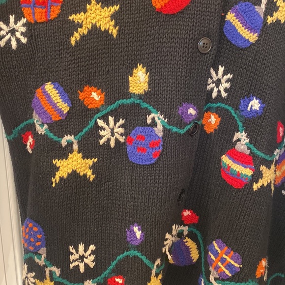 Talbots Vintage Christmas Sweater Knitted by Hand - Size XL - Picture 5 of 9